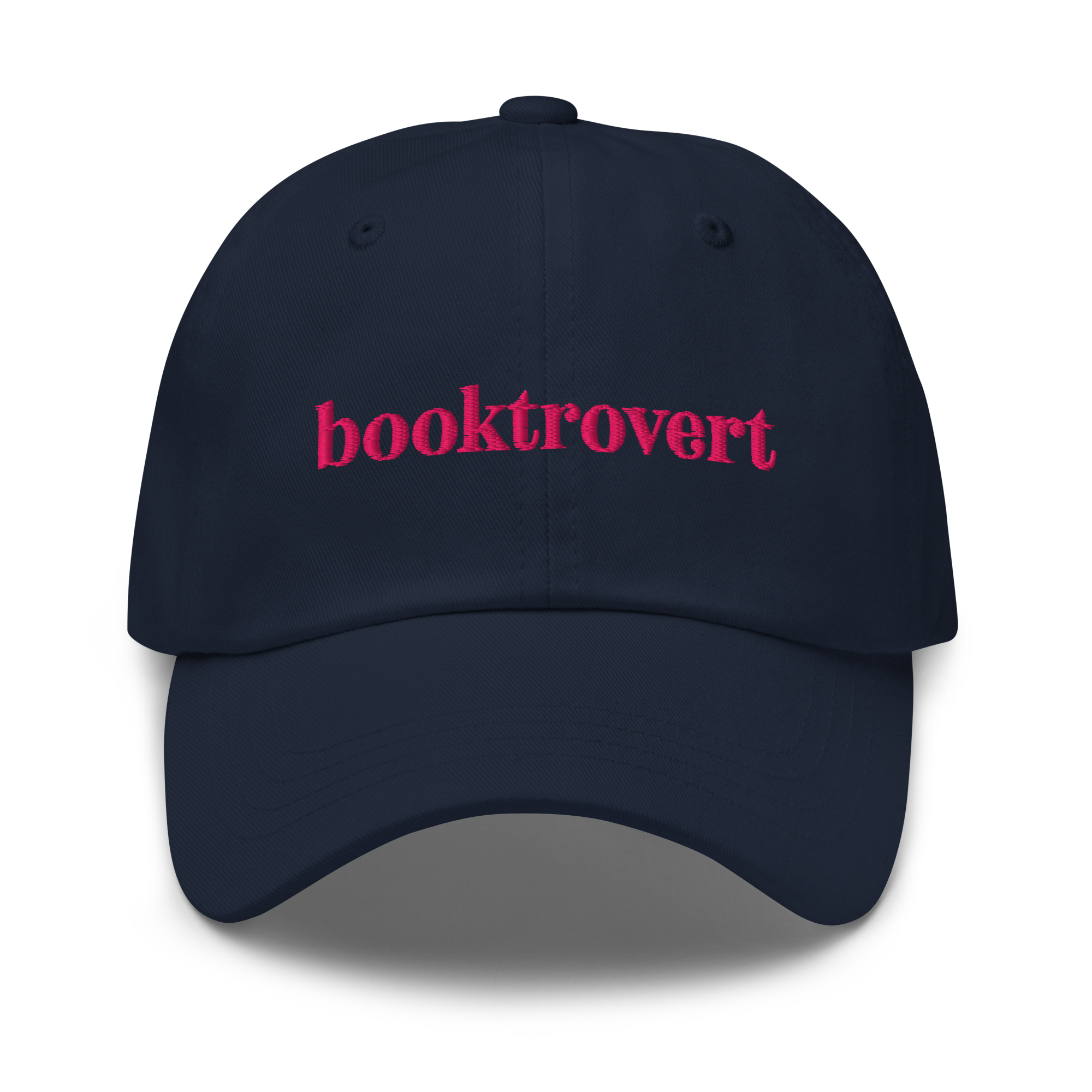 BOOKTROVERT Dad hat - Navy/Pink