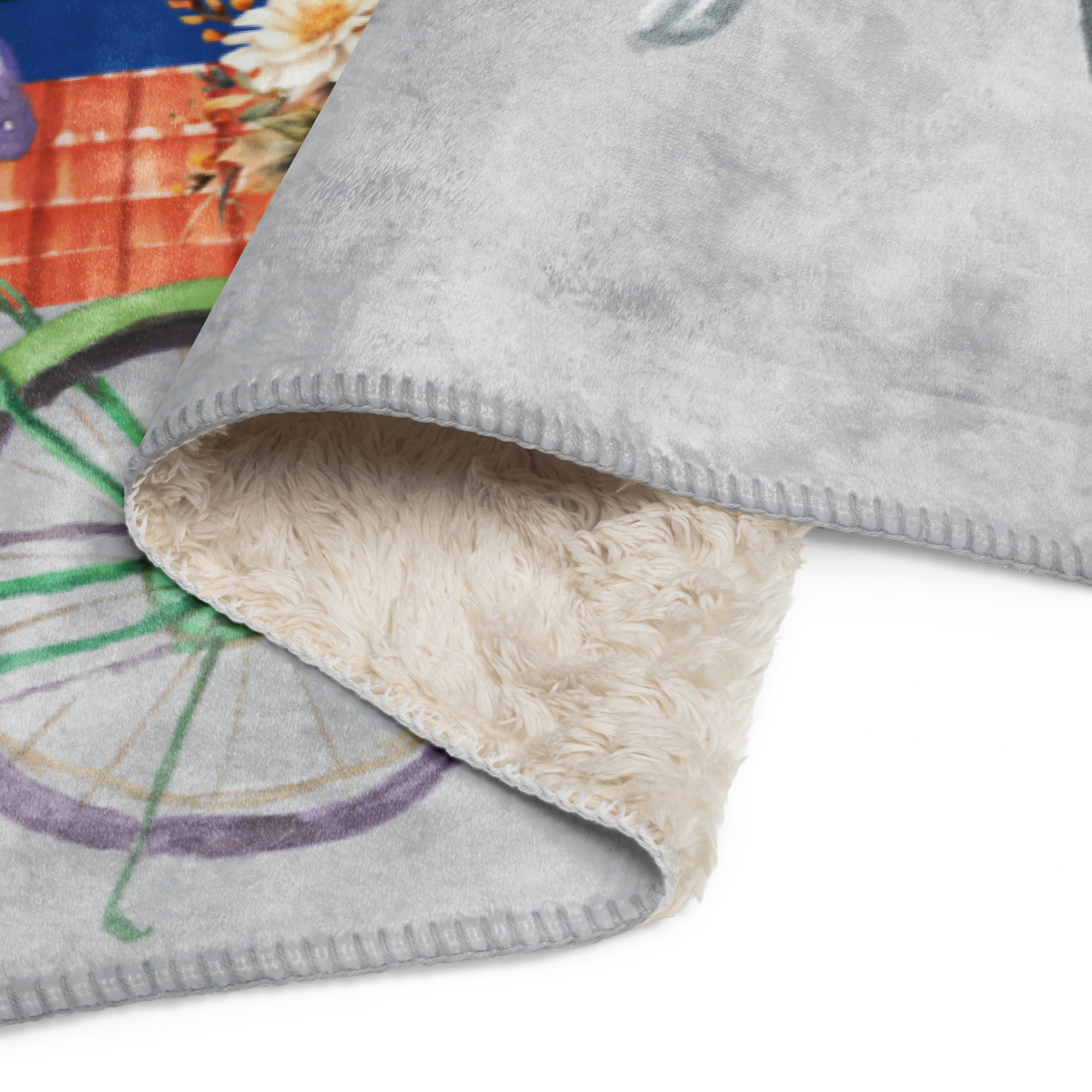 Cozy Autumn Bookshop Sherpa blanket